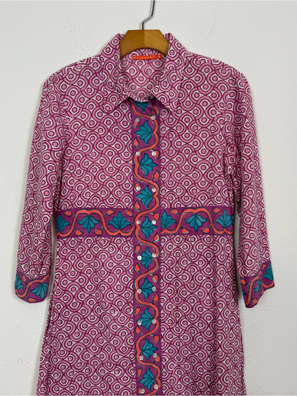 Oliphant Maxi Shirt Dress in Teton Magenta Sz Small - Picture 3 of 8